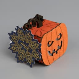 Светодиодная подвеска «Фонарь Джека» 8×5.5×5 см, пластик, батарейки LR1130×3 (в комплекте), свечение тёплое белое