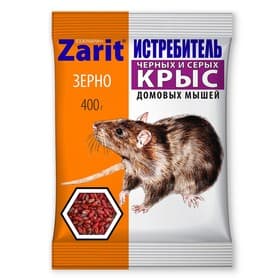 Зерновая приманка Zarit «Истребитель» от крыс и мышей,400 г