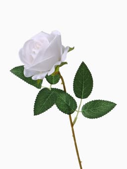 Цветы искусственные «Роза обаяние», 6×46 см, белые