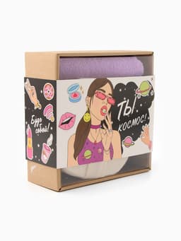 Подарочный набор «Этель. Ты космос», полотенце 30×60 см, мочалка, массажёр