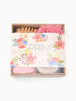 Подарочный набор «Этель» Spring, полотенце 30×60 см, мочалка, массажёр