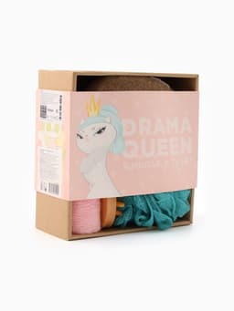 Подарочный набор «Этель» Drama queen, полотенце 30×60 см, мочалка, массажёр