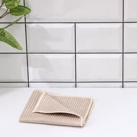 Салфетка для уборки «Сапфир», 30×30 см, микрофибра, бежевая