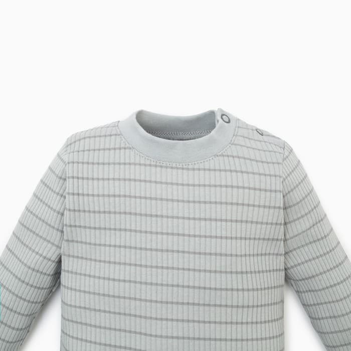 Лонгслив «Крошка Я» BASIC LINE, рост 62-68 см, полоска серая