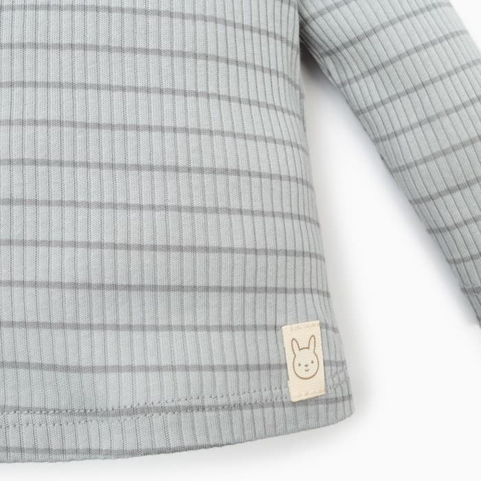 Лонгслив «Крошка Я» BASIC LINE, рост 62-68 см, полоска серая