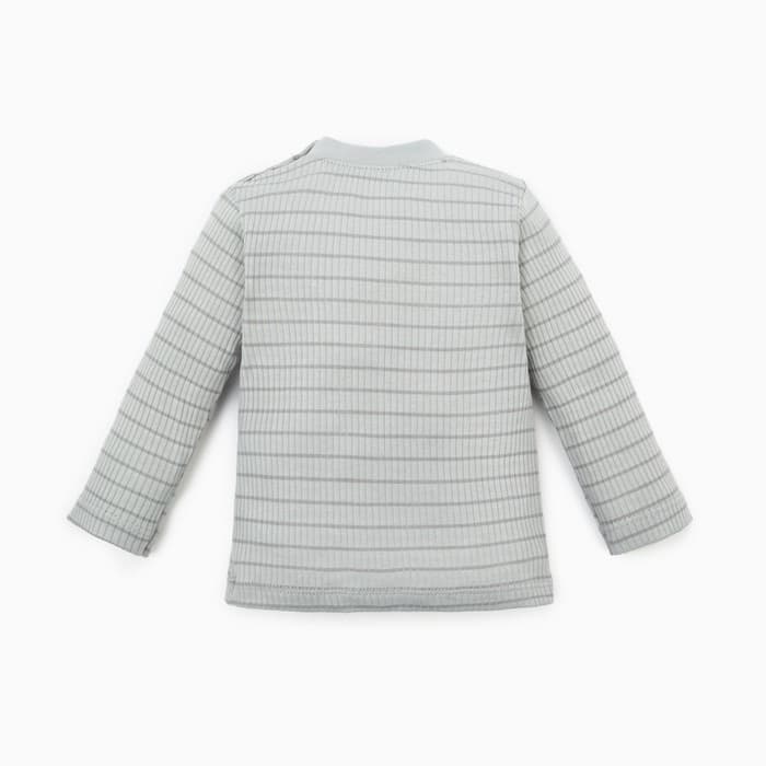 Лонгслив «Крошка Я» BASIC LINE, рост 62-68 см, полоска серая