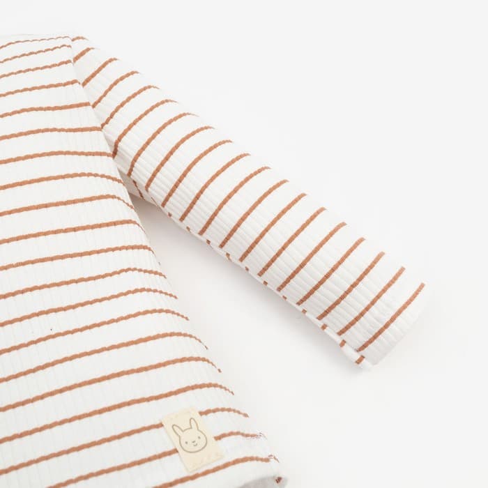 Лонгслив «Крошка Я» BASIC LINE, рост 62-68 см, полоска бежевая