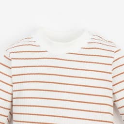 Лонгслив «Крошка Я» BASIC LINE, рост 74-80 см, полоска бежевая