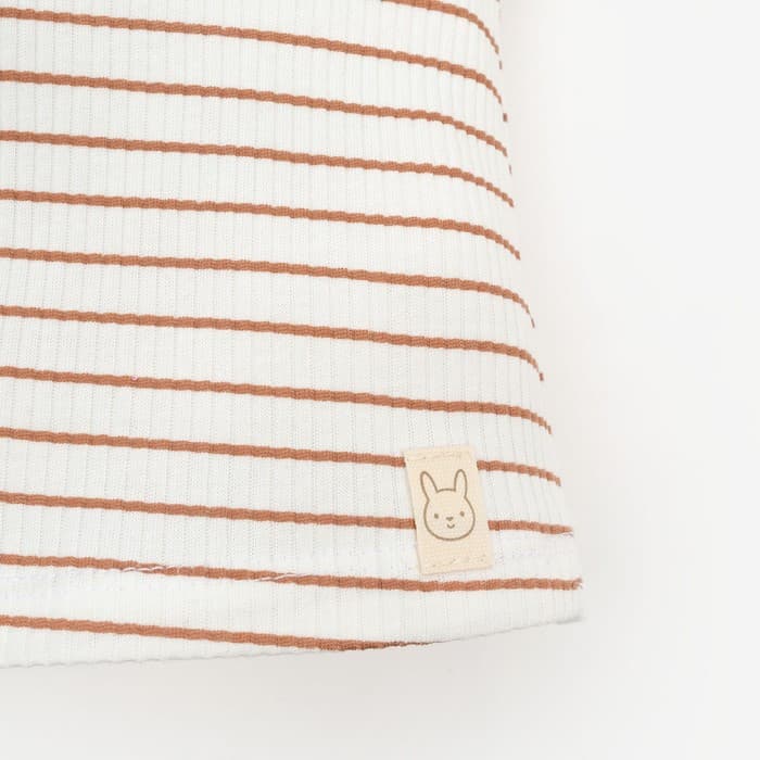 Лонгслив «Крошка Я» BASIC LINE, рост 74-80 см, полоска бежевая