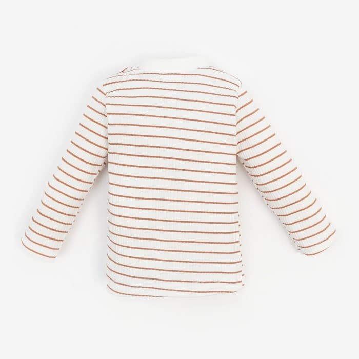 Лонгслив «Крошка Я» BASIC LINE, рост 74-80 см, полоска бежевая
