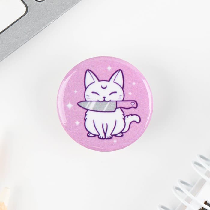 Значок металлический, закатной «Смирись, я девушка», d=2.5 см, МИКС