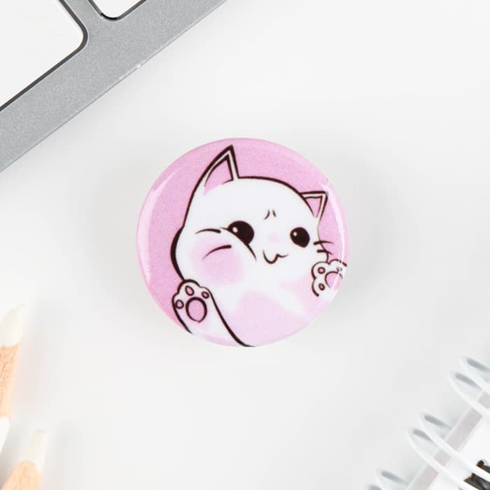 Значок металлический, закатной «Смирись, я девушка», d=2.5 см, МИКС