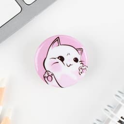 Значок металлический, закатной «Смирись, я девушка», d=2.5 см, МИКС