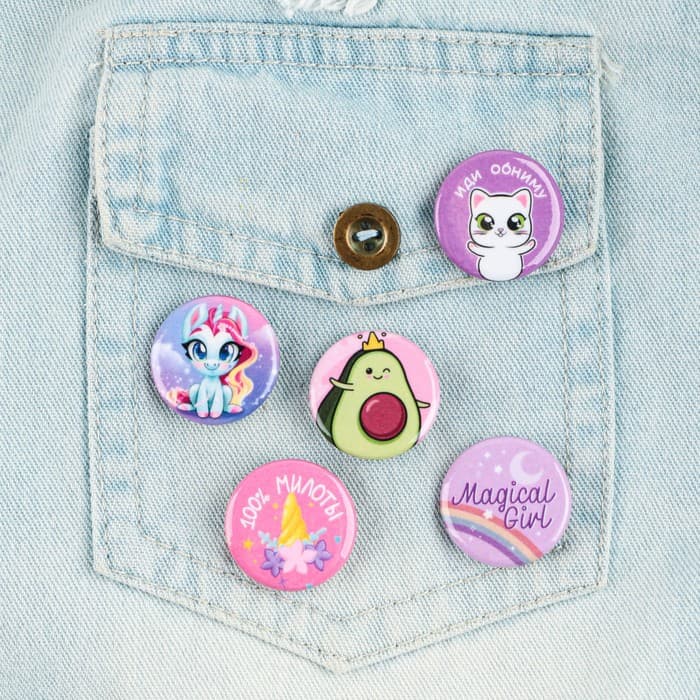 Значок металлический, закатной «Детский», 25 мм, МИКС