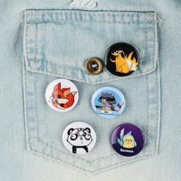 Значок металлический, закатной «Треш персонажи», d=2.5 см, МИКС