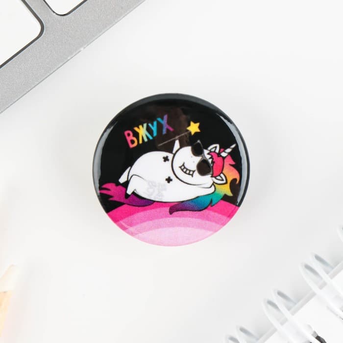 Значок металлический, закатной «Треш персонажи», d=2.5 см, МИКС