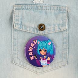 Значок закатной «Аниме Каваи», d=5.6 см