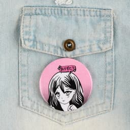 Значок закатной «Аниме милая девочка», d=5.6 см