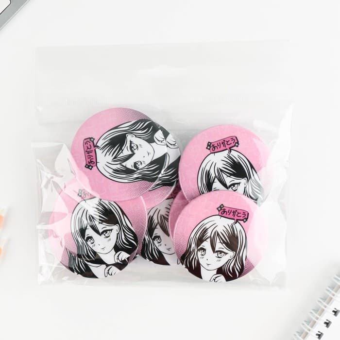 Значок закатной «Аниме милая девочка», d=5.6 см