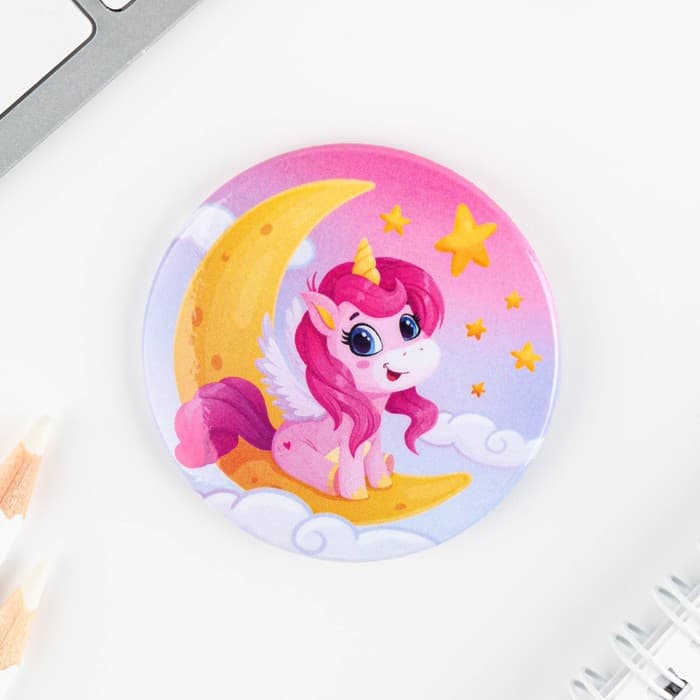 Значки закатные «Волшебный мир», d=5.6 см, МИКС