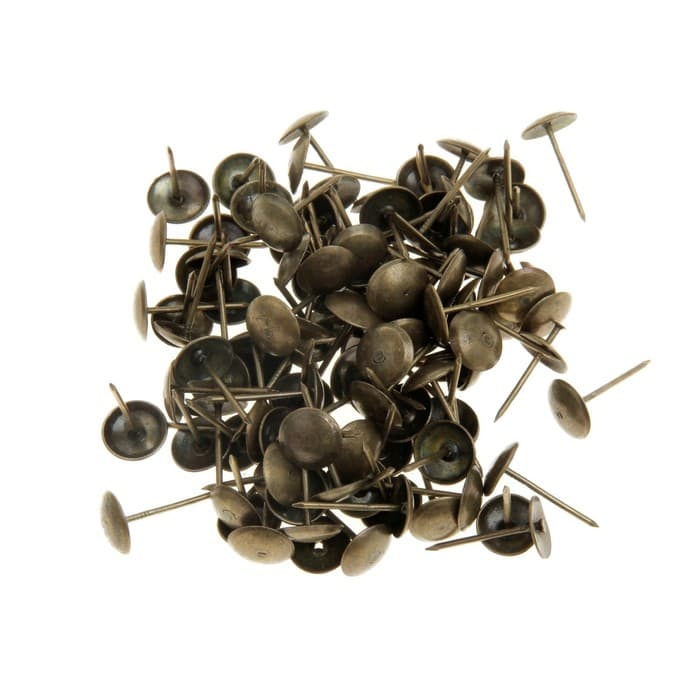 Гвозди ТУНДРА, декоративные, обивочные, 10×18.5 мм, бронза, 100 шт.