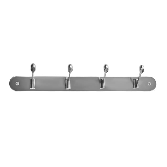 Вешалка ТУНДРА TVF002, металлическая, четырехрожковая, цвет хром