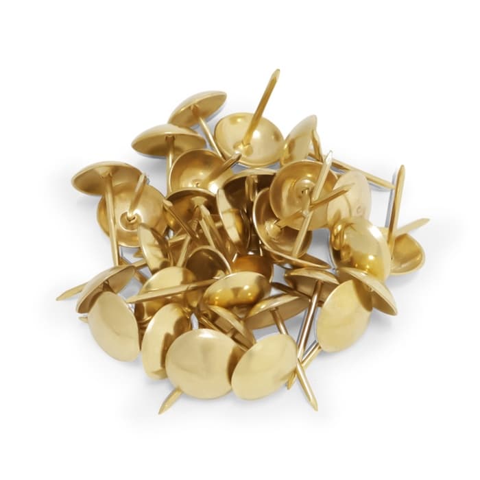 Гвозди ТУНДРА, декоративные, обивочные, 10×18.5 мм, золото, 100 шт.