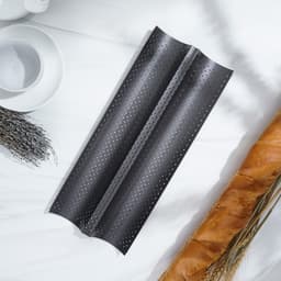 Форма для выпечки Доляна «Хлеб. Багет», 38×16.5×2.5 см, перфорированная, антипригарное покрытие