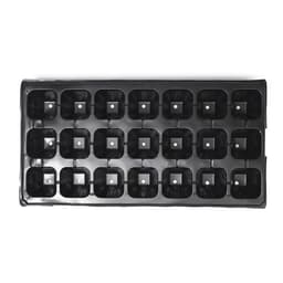 Кассета для рассады, 21 ячейка по 150 мл, пластик, чёрная, 54×28×7 см, Greengo