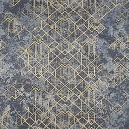 Бумажные обои для стены «Гэтсби 1075-10», 0.53×10.05 м, цвет синий/золотистый