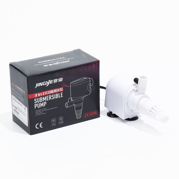 Помпа аквариумная JINGYE JY-1200, 500 л/ч, 6 Вт, высота подъема воды 0.5 м