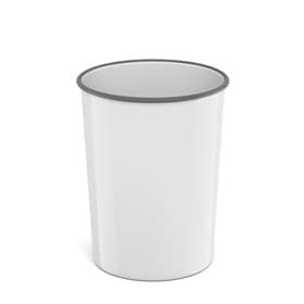 Корзина для бумаг и мусора 13.5 л ErichKrause Classic, пластиковая, литая, белая