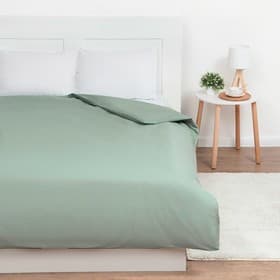 Пододеяльник евро «Этель» Plain collection, 200×215 см, поплин, зелёный