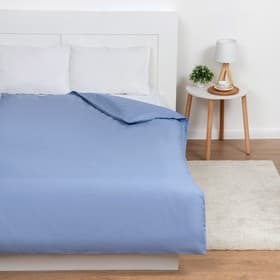 Пододеяльник евро «Этель» Plain collection, 200×215 см, поплин, голубой