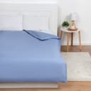 Пододеяльник евро «Этель» Plain collection, 200×215 см, поплин, голубой