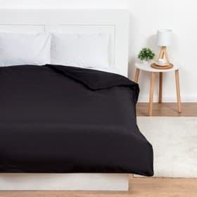 Пододеяльник евро «Этель» Plain collection, 200×215 см, поплин, чёрный