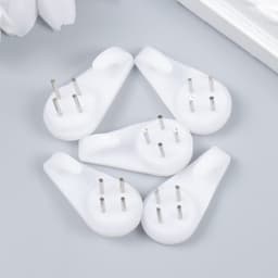 Крючок универсальный, пластик, металл, набор 5 шт., 3×1.5 см