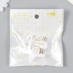 Крючок универсальный, пластик, металл, набор 5 шт., 3×1.5 см