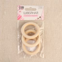 Набор колец для макраме, деревянные, d=3.33/5 см, 3 шт.