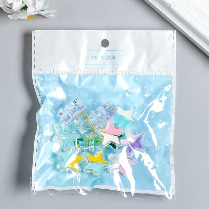 Набор бусин для рукоделия и плетения «Арт Узор. Двухцветная звезда», 20 г, 1×1.9×1.9 см, МИКС