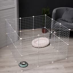 Вольер, 210×210×35 см, 24 секции, звено 35×35 см, металл, белый