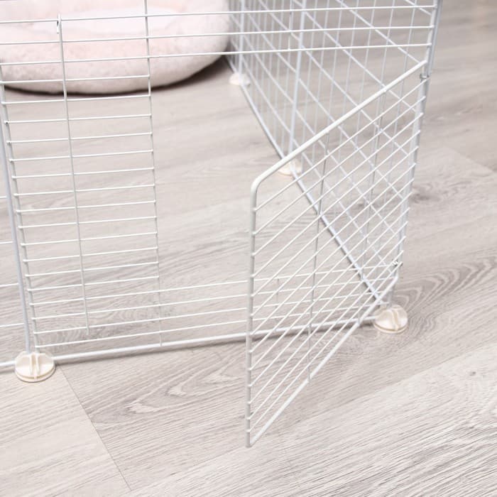 Вольер, 210×210×35 см, 24 секции, звено 35×35 см, металл, белый