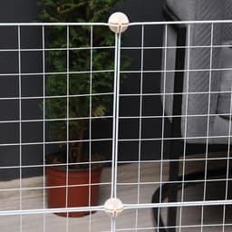 Вольер, 210×210×35 см, 24 секции, звено 35×35 см, металл, белый