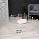 Вольер, 105×105×35 см, 12 секций, звено 35×35 см, металл, белый