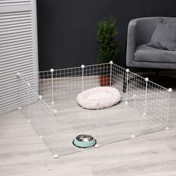 Вольер, 105×105×35 см, 12 секций, звено 35×35 см, металл, белый