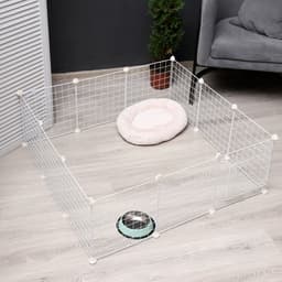 Вольер, 105×105×35 см, 12 секций, звено 35×35 см, металл, белый