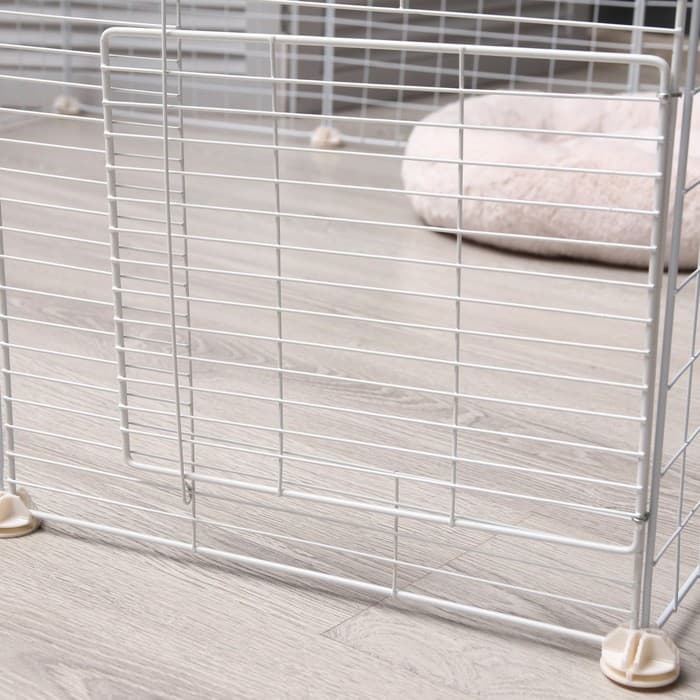 Вольер, 105×105×35 см, 12 секций, звено 35×35 см, металл, белый