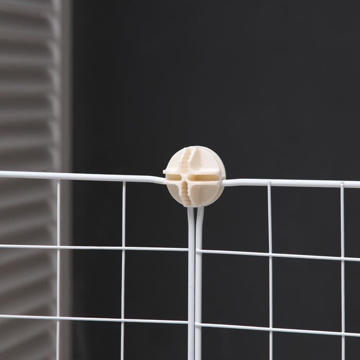 Вольер, 105×105×35 см, 12 секций, звено 35×35 см, металл, белый