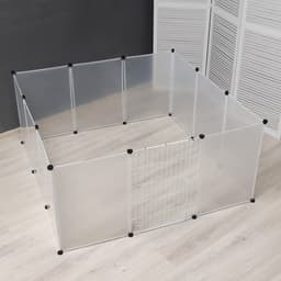 Вольер, 12 секций, звено 50×70 см, пластик, белый