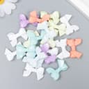 Декор для творчества пластик «Бантик пастельные оттенки», 0.8×2.4×3.4 см, МИКС